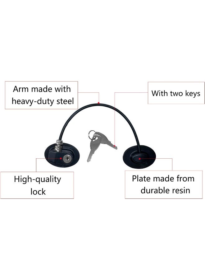 REZIPO 3 Pack Refrigerator Door Locks with 6 keys, File Drawer Lock, Freezer Door Lock and Child Safety Cabinet Lock Black - Image 2