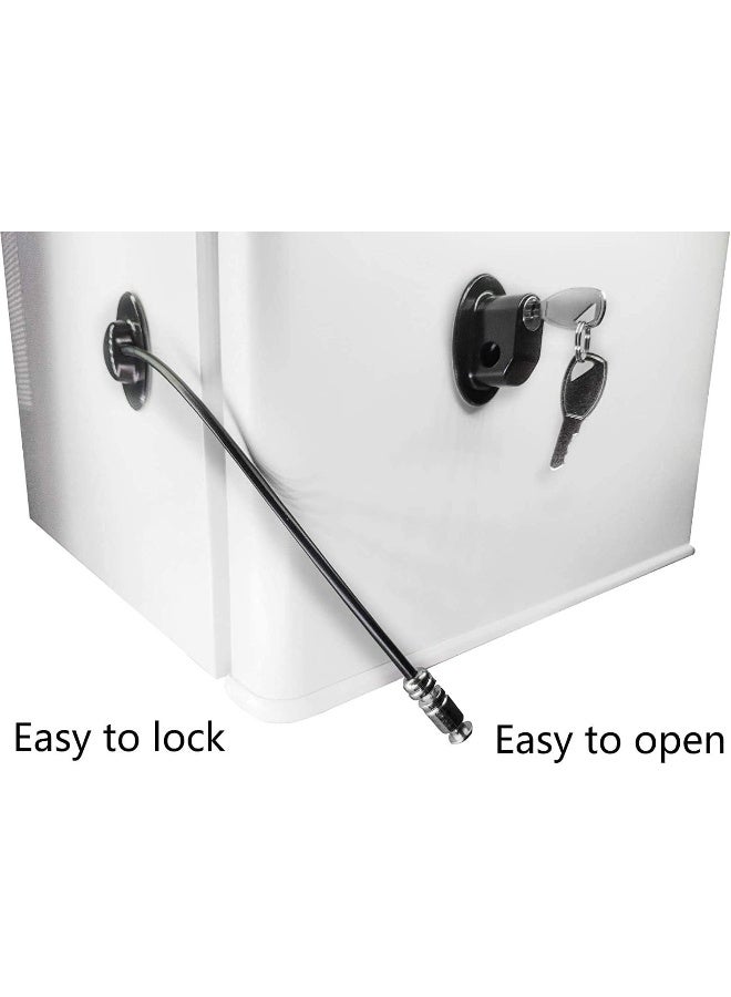 REZIPO 3 Pack Refrigerator Door Locks with 6 keys, File Drawer Lock, Freezer Door Lock and Child Safety Cabinet Lock Black - Image 3