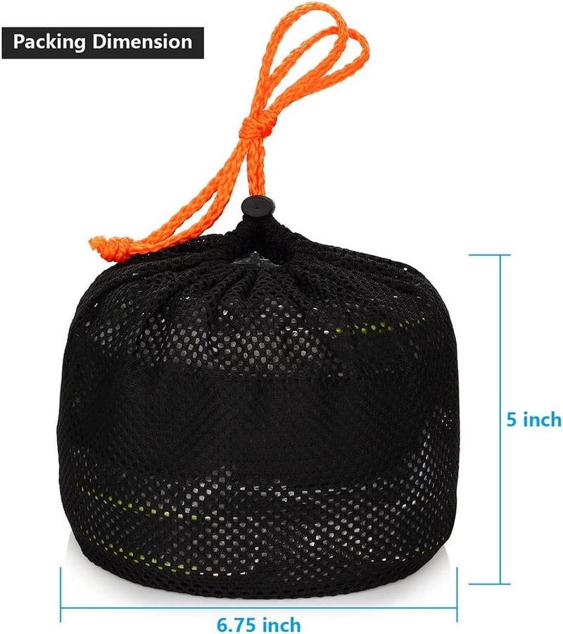 Linist Camping Cookware Set Camping Gear Campfire Utensils NonStick Cooking Equipment Lightweight Stackable Pot Pan Bowls with Storage Bag for Outdoor Hiking Orange - Image 4