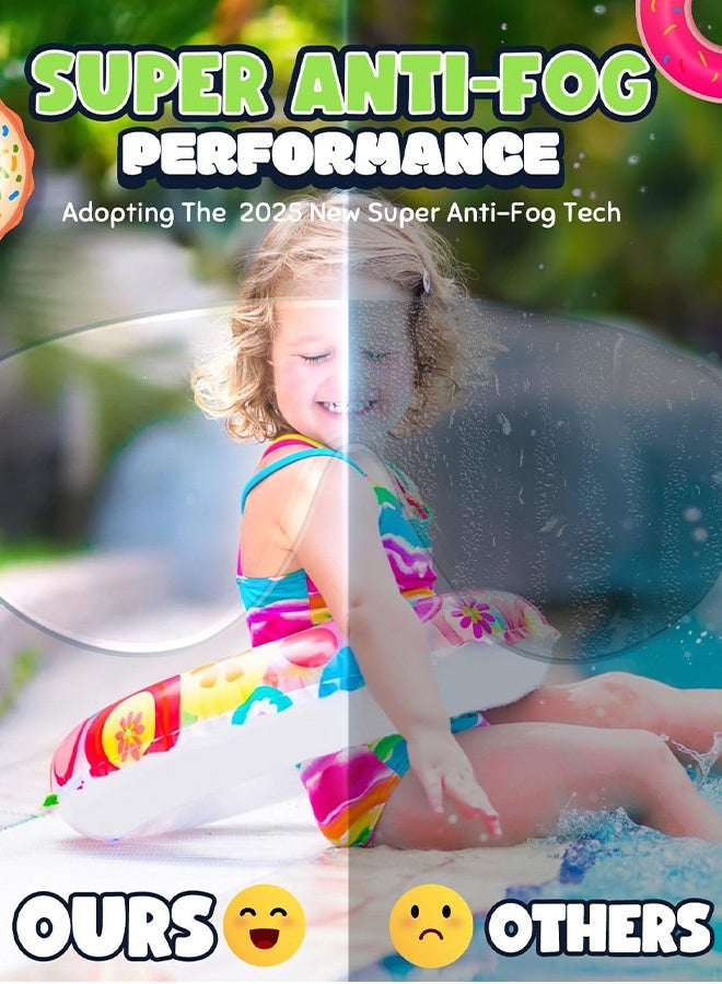 AZorb Swimming Goggles Kids 180° Clear Vision No Leaking Anti-Fog UV Protection Swimming Goggles Pool Swim Glasses for Kids 3-15 Silicone Frame Adjustable Blue - Image 4