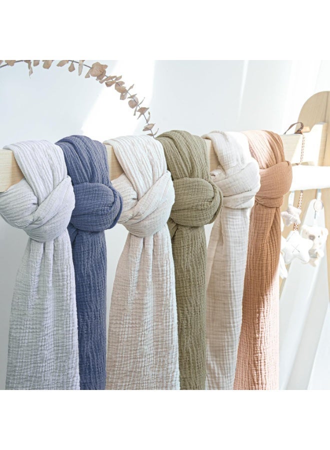 Muslin Swaddle Blanket Baby - Cotton Swaddling Blanket Soft Baby Receiving Blankets Neutral 2Pack(Caramel) - Image 5