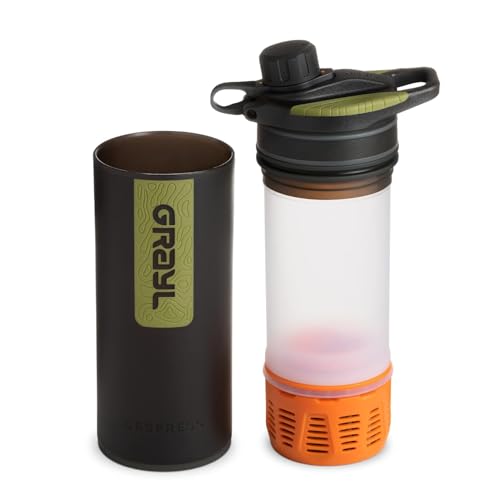 GRAYL GeoPress 24 oz Water Purifier Bottle - Filter for Hiking, Camping, Survival, Travel (Black Camo) - Image 2