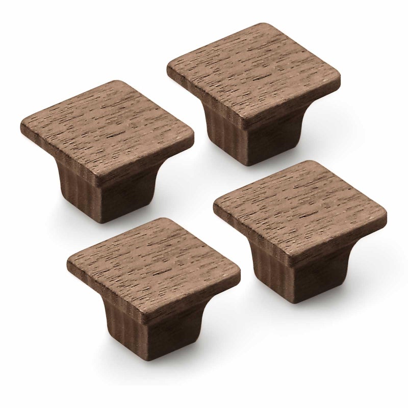 Evionlin 4 PackSquare Minimalist and HighEnd ChineseStyle Cabinet Door Handles Cabinet Drawer Pulls SingleHole Wardrobe Knobs Wooden Door - Image 2