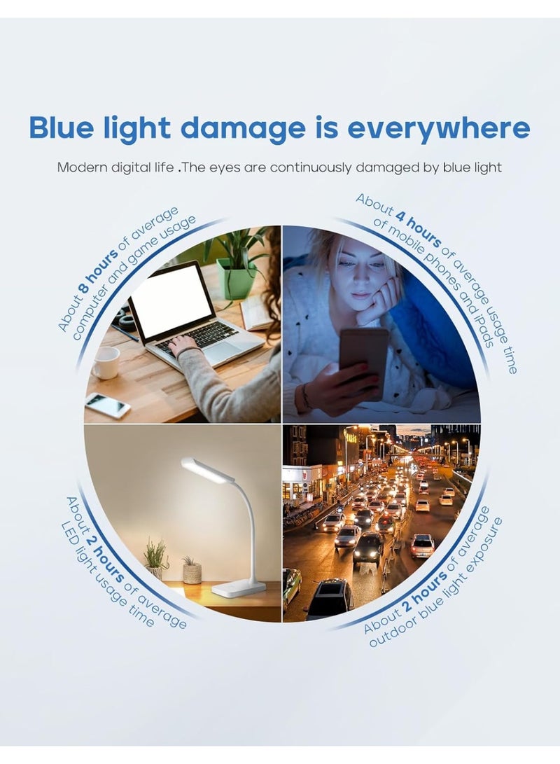 Blue Blocker Glasses for Men Metal Browline Computer Gaming Glasses Filter Blue Ray (Gold Metal/Black ) - Image 4