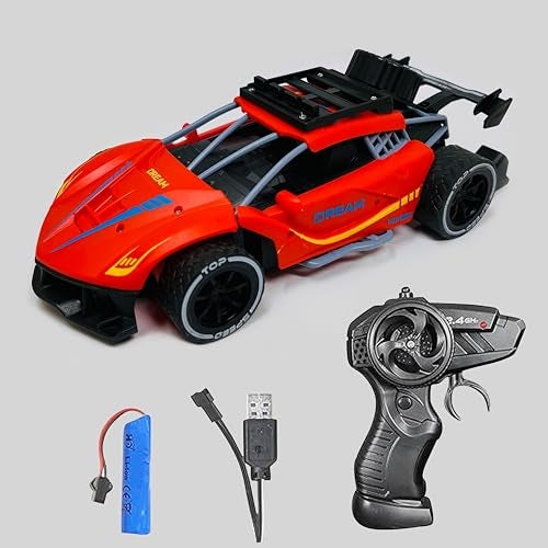 PARTEET Remote Control Racing Car Toy for Kids with 2.4 GHz Long Range|High Speed- 1:16 Scale Joystick RC Sports Vehicle, Rechargeable Battery|Ages 3 Years and Up (Red) - Image 1