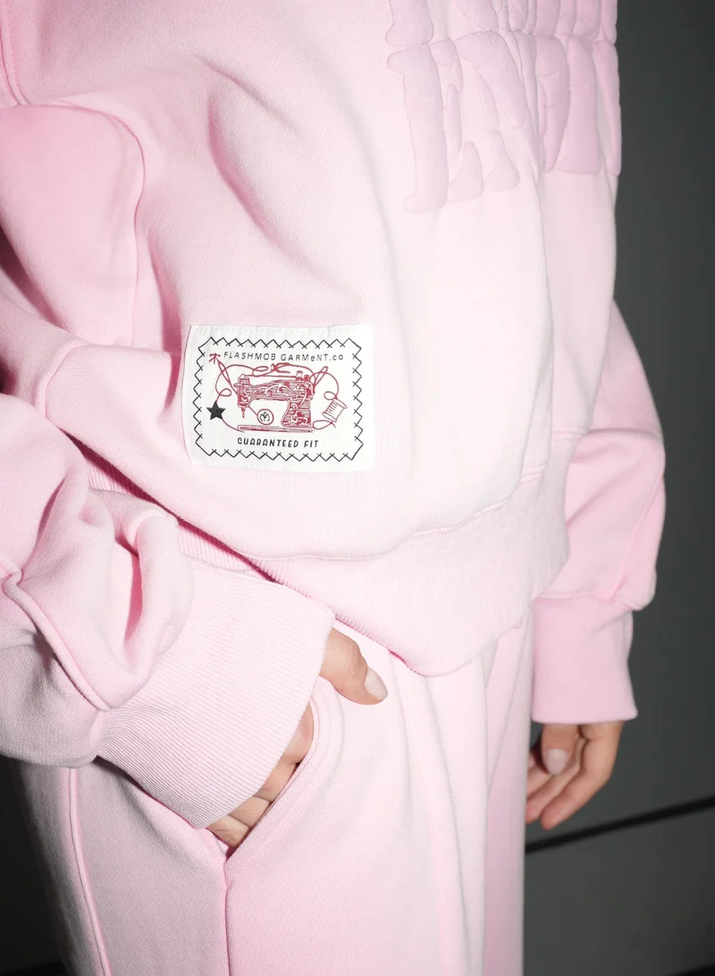 Flashmobnation  FM Pink Relaxed Sweatpants for Women | Best Price UAE