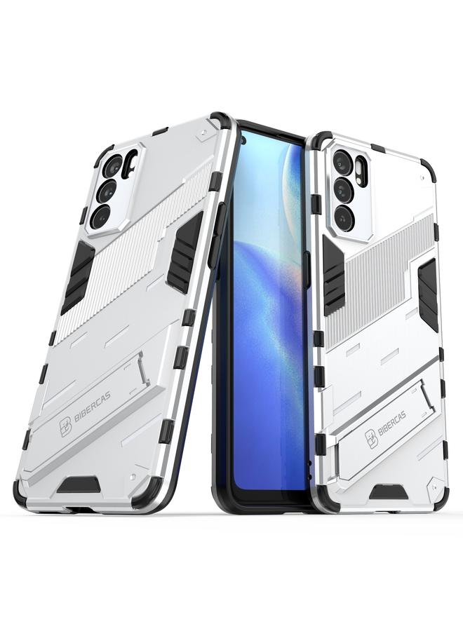 اس-توب جراب لهاتف OPPO Reno6 5G Punk Armor 2 في 1 PC + جراب TPU مقاوم للصدمات مع حامل غير مرئي - Image 2