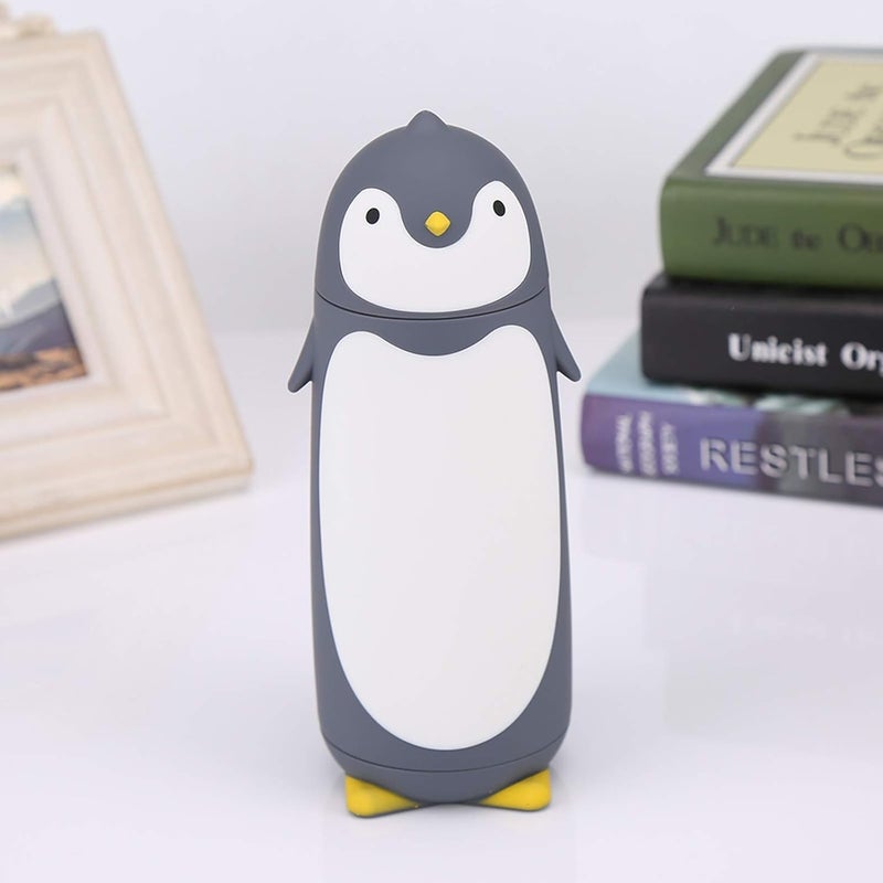 RAHAS Penguin Shape Water Bottle Portable Cute Penguin Water Bottle 300 ML Cartoon Water Bottle For Kids Multicolor Pack Of 1 - Image 2