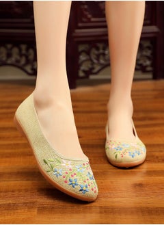 ZCM-HAPPY Breathable Slip On Old Beijing Cloth Shoes for Women - Casual Lightweight Soft-Soled Embroidered Ethnic Style Dance Shoes  - Image 2