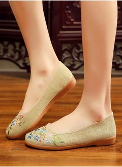 ZCM-HAPPY Breathable Slip On Old Beijing Cloth Shoes for Women - Casual Lightweight Soft-Soled Embroidered Ethnic Style Dance Shoes  - Image 3