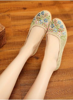 ZCM-HAPPY Breathable Slip On Old Beijing Cloth Shoes for Women - Casual Lightweight Soft-Soled Embroidered Ethnic Style Dance Shoes  - Image 5