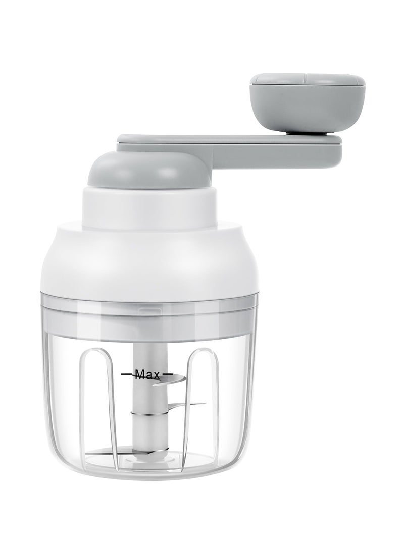 SYOSI - SYOSI Manual Garlic Chopper, Food Chopper for Kitchen, 250ml Vegetable Chopper, Portable Mini Food Cutter for Vegetables, Fruits, Chili Peppers, Ginger, Onion, Garlic, Herbs and Meat - Image 1