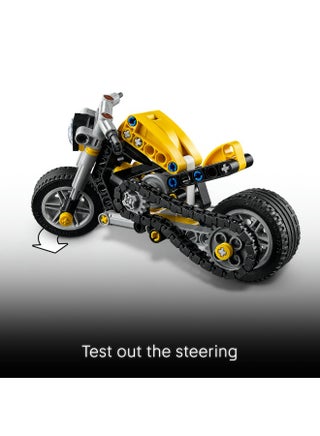 ليغو Technic‏ الدراجة النارية الصفراء، مجموعة بناء لعبة للأطفال بعمر ٧ سنوات وأكثر (١٥١ قطعة) 42225 - view 4