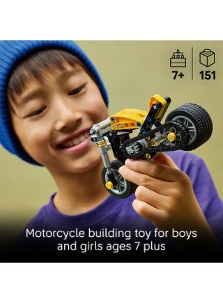 ليغو Technic‏ الدراجة النارية الصفراء، مجموعة بناء لعبة للأطفال بعمر ٧ سنوات وأكثر (١٥١ قطعة) 42225 - view 3