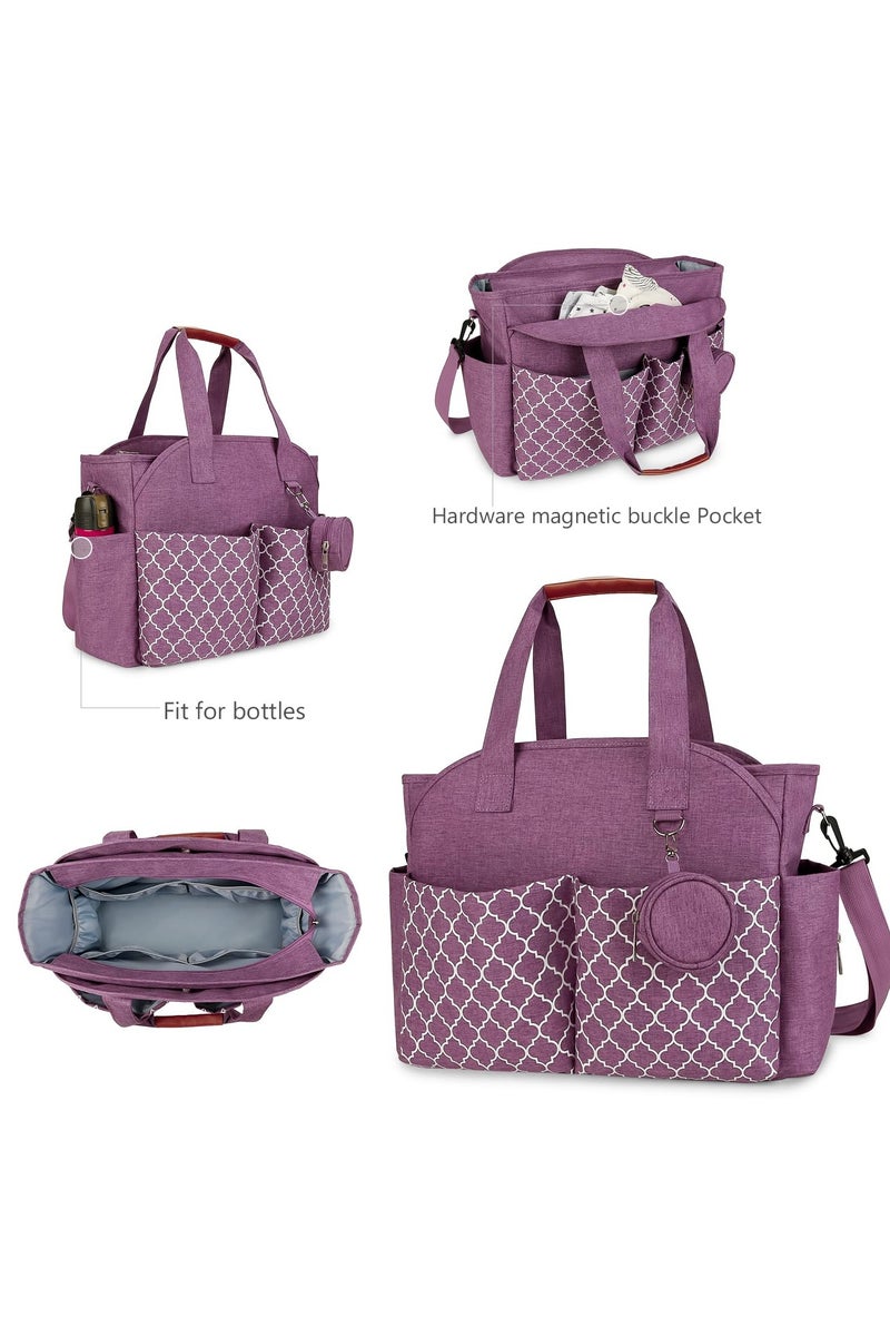 كي واي دي حقيبة حفاظات متعددة الوظائف مع لوحة تغيير مدمجة -حقيبة أطفال متنقلة مع شريط قابل للضبط وتخزين كبير - Image 2