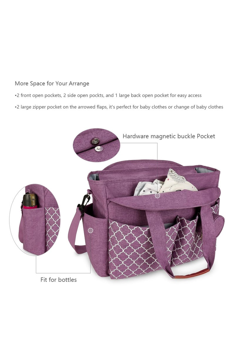 كي واي دي حقيبة حفاظات متعددة الوظائف مع لوحة تغيير مدمجة -حقيبة أطفال متنقلة مع شريط قابل للضبط وتخزين كبير - Image 3