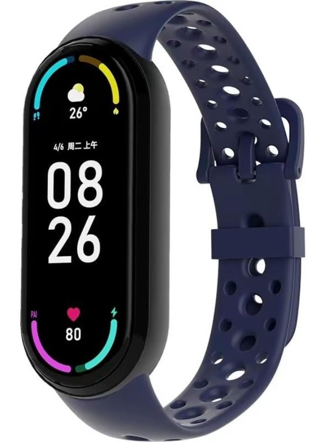 ECO Band Compatible with Xiaomi Mi band10/ Xiaomi Mi band 9/ Xiaomi Mi band 8 Replacement Strap, Silicone Skin-Friendly Wrist Strap Sports Wristbands for Women Men Xiaomi Band 8/9/10 (Blue) - Image 1