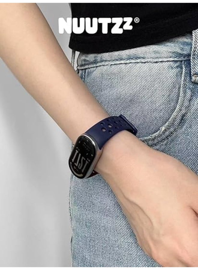 ECO Band Compatible with Xiaomi Mi band10/ Xiaomi Mi band 9/ Xiaomi Mi band 8 Replacement Strap, Silicone Skin-Friendly Wrist Strap Sports Wristbands for Women Men Xiaomi Band 8/9/10 (Blue) - Image 3