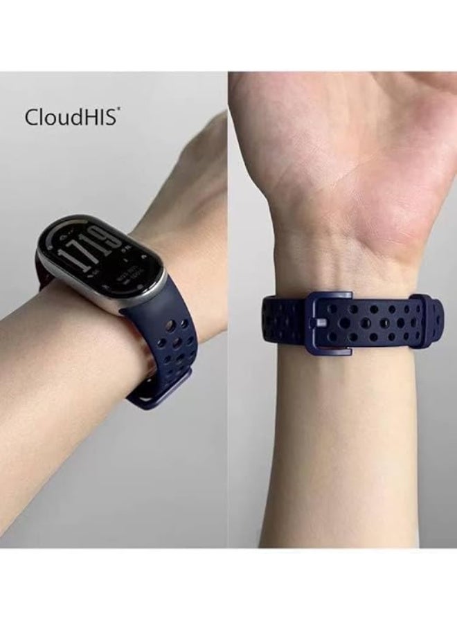 ECO Band Compatible with Xiaomi Mi band10/ Xiaomi Mi band 9/ Xiaomi Mi band 8 Replacement Strap, Silicone Skin-Friendly Wrist Strap Sports Wristbands for Women Men Xiaomi Band 8/9/10 (Blue) - Image 2