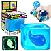 YVBBHE Blue Squeeze Cube with Luminous Whale InsideSquishy Stress Fidget Gummy Toys Glow in The Dark Animal Maltose Sensory Toys for Kids Autism Stress Balls for Anxiety Stress Relief - Image 2