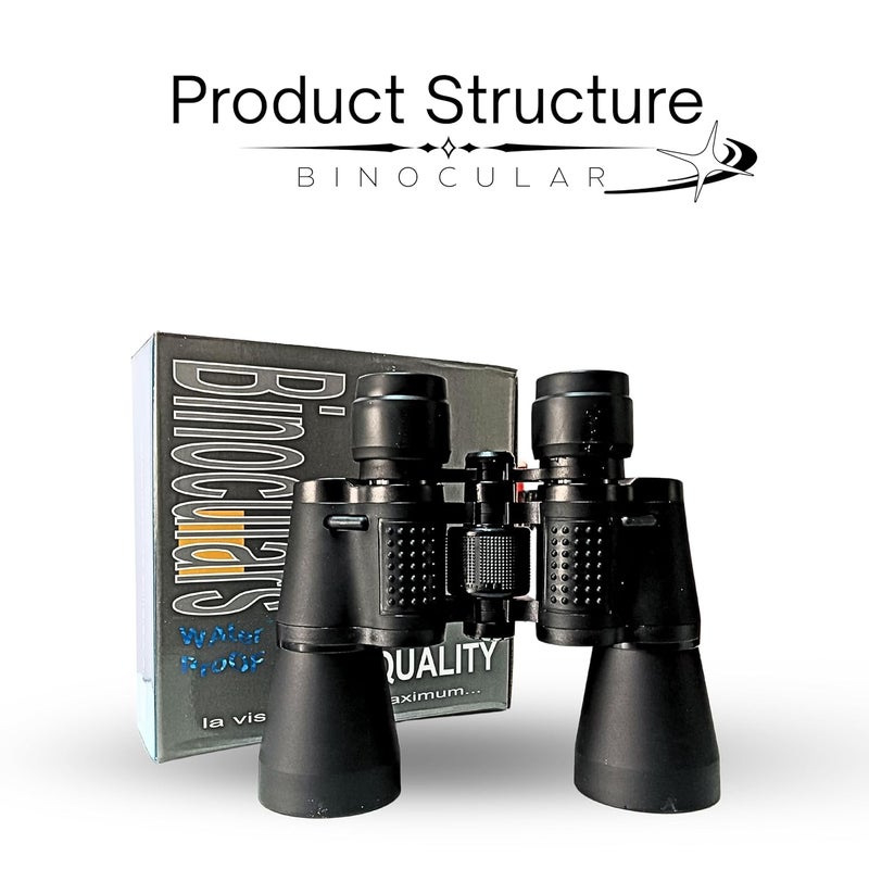 KRESHU 20x50 Zoom Long Distance Professional Binoculars | Lightweight Durbeen Focus Lense Binocular for Kids and Adults | Durbin for Trekking Hiking Sports Sightseeing (Pack of 1) - Image 5