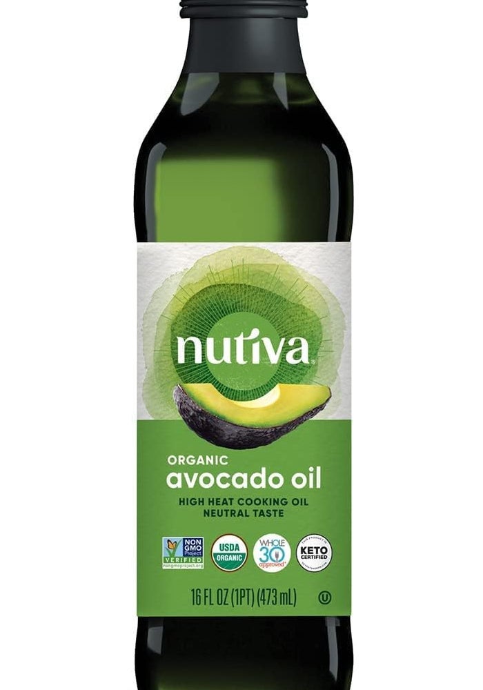 Nutiva زيت الأفوكادو العضوي من نوتيفا، مُكرر بالبخار، 100% نقي، 16 أونصة سائلة - زيت طهي عالي الحرارة بنكهة محايدة - Image 1