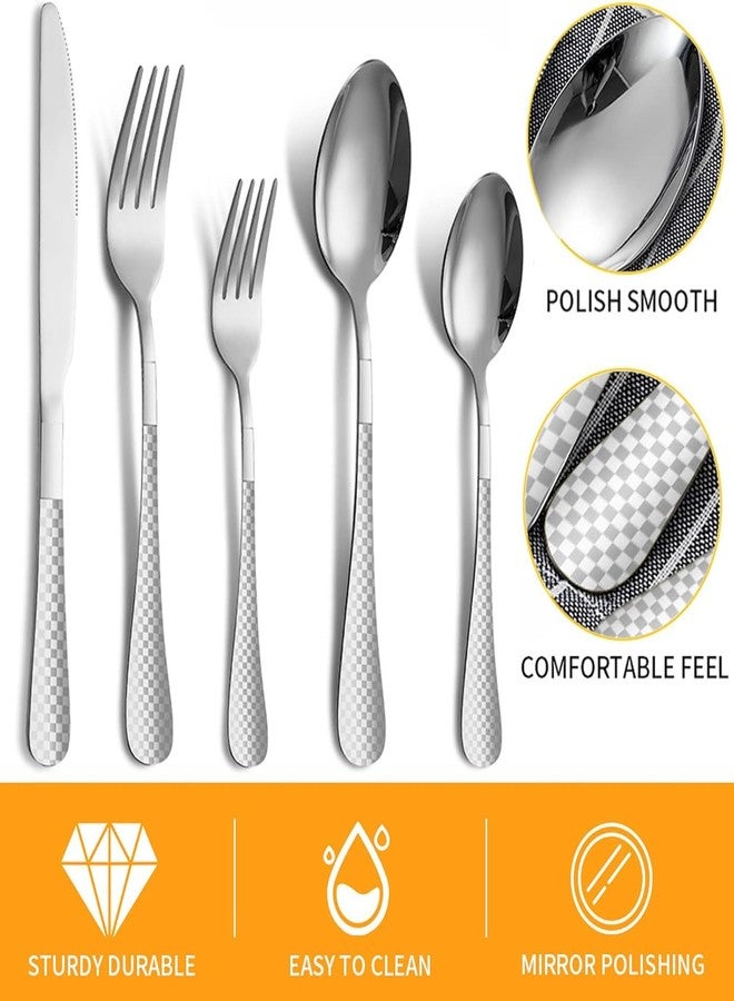Trifecta Spoon Set for Kitchen, Stainless Steel Spoon Set for Dining Table, Utensils Include Knives, Forks and Spoons, for Home, Silverware Set (20 PCs, Silver) - Image 5