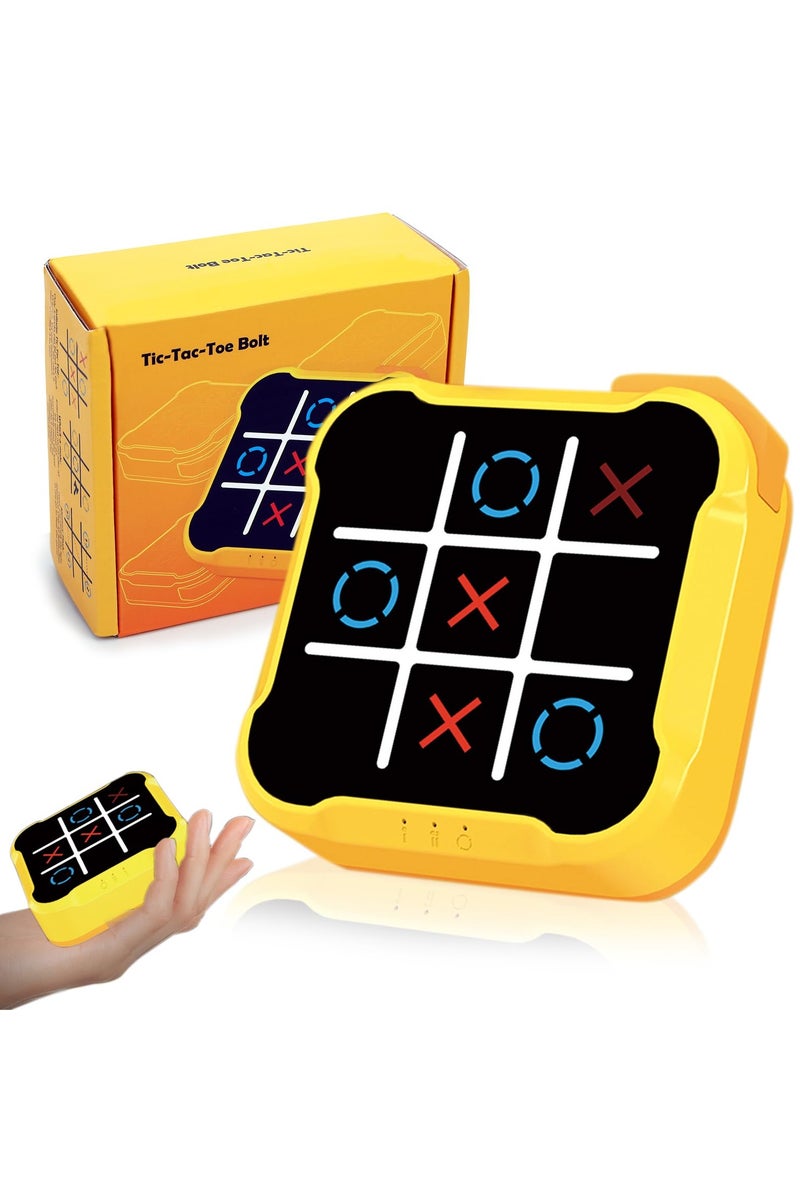 4-in-1 Tic Tac Toe Puzzle Game – Portable Electronic Toy for Kids Ages 6–12, Logic & Reflex Training Console for Home, Travel, School - Image 1