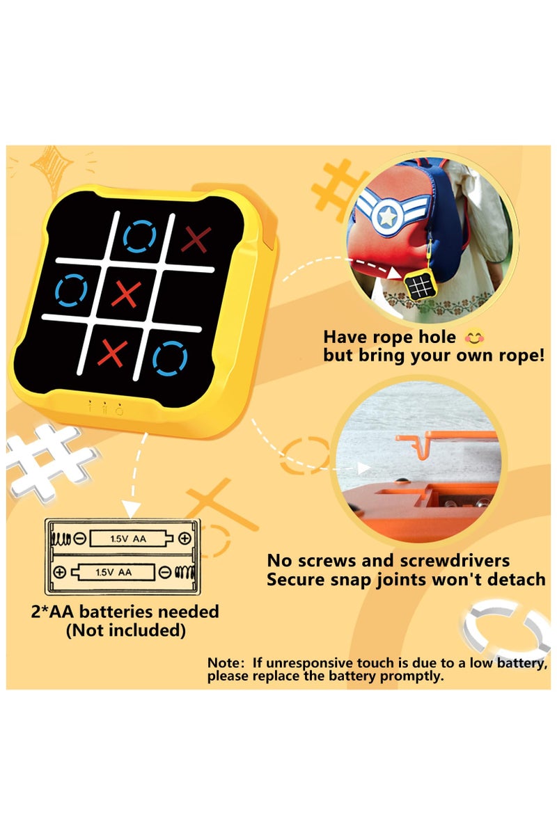4-in-1 Tic Tac Toe Puzzle Game – Portable Electronic Toy for Kids Ages 6–12, Logic & Reflex Training Console for Home, Travel, School - Image 2