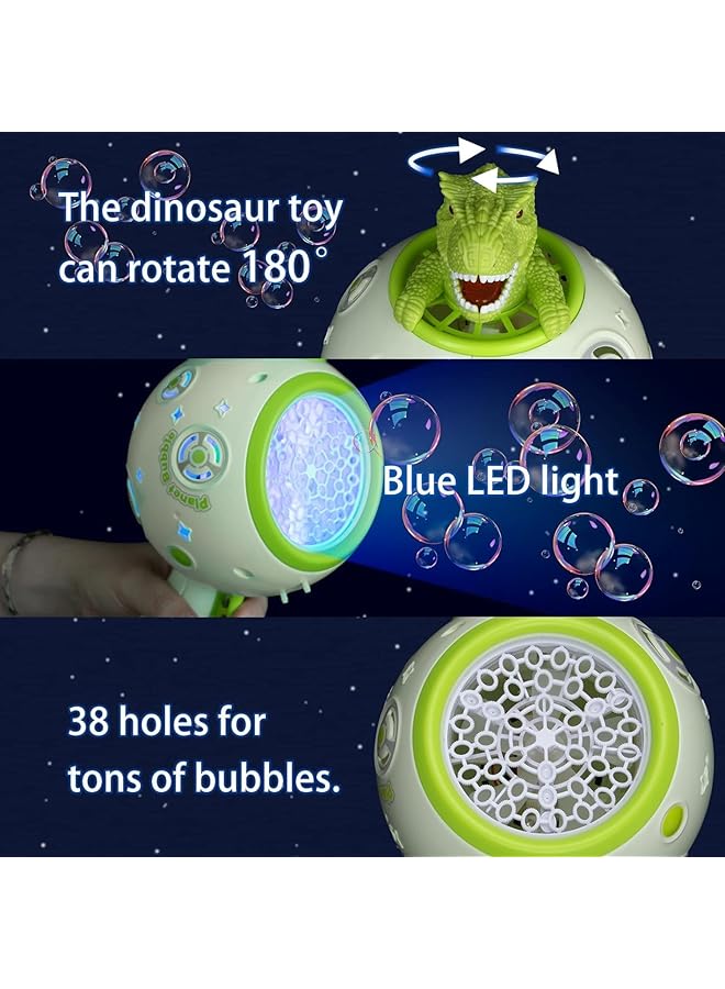 SYOSI Rechargeable Dinosaur Bubble Machine With 17Oz Bubble Solution Led Light Leak Proof Design Automatic Bubble Maker For Kids And Adults Perfect For Summer Outdoor Parties Birthdays - Image 4