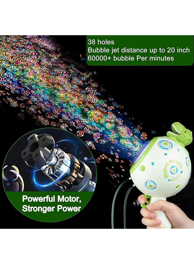 SYOSI Rechargeable Dinosaur Bubble Machine With 17Oz Bubble Solution Led Light Leak Proof Design Automatic Bubble Maker For Kids And Adults Perfect For Summer Outdoor Parties Birthdays - Image 3