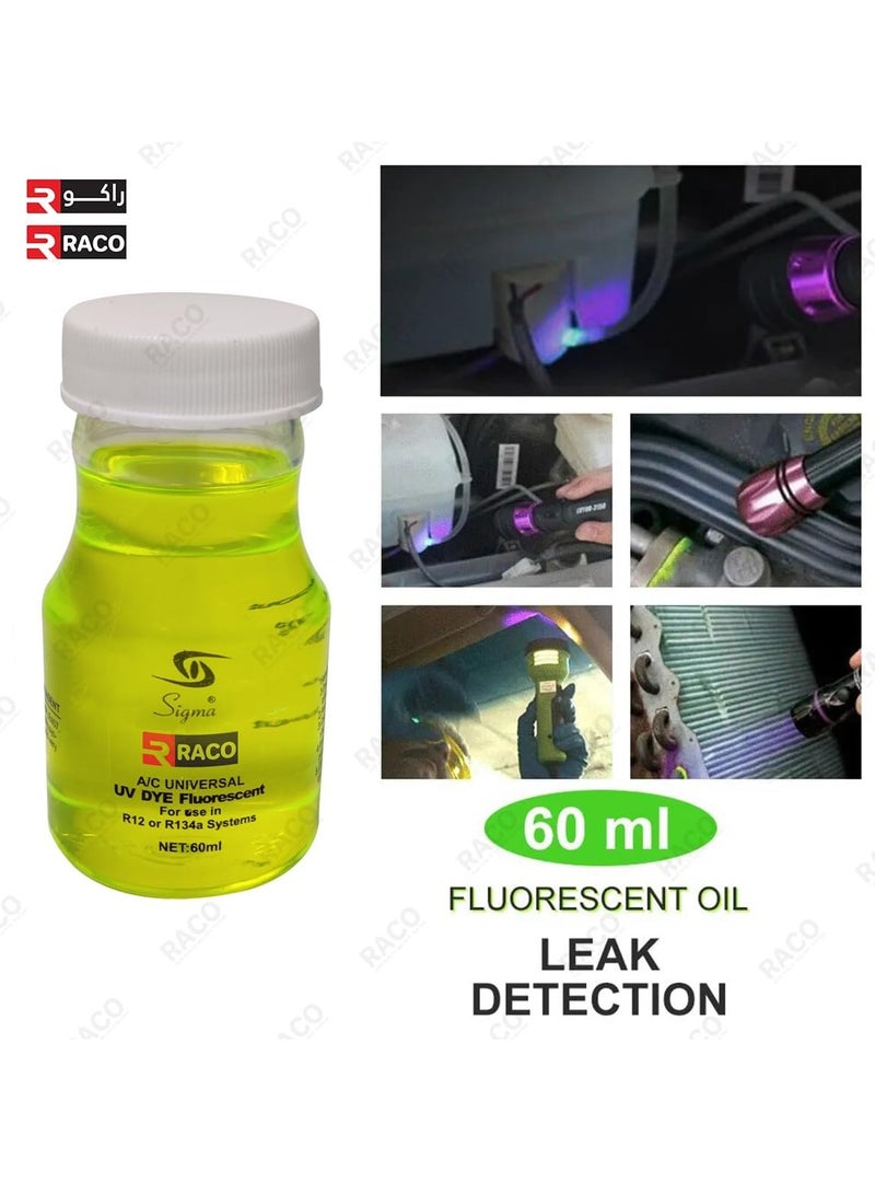 RACO Universal Auto Cooling Oil Leak Detection | Radiator Fluorescent Dye for AC Leakage Testing in Air Conditioners 60ml - Image 3