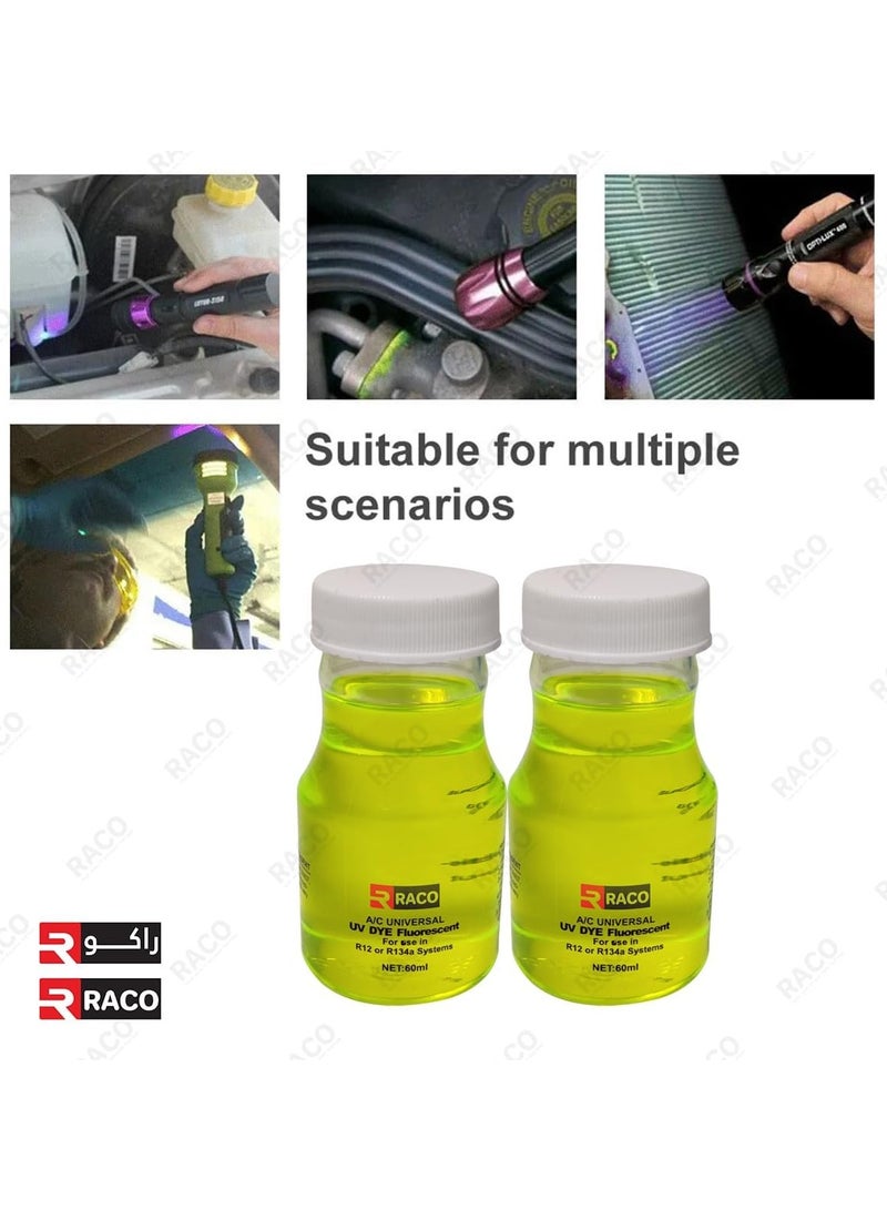 RACO Universal Auto Cooling Oil Leak Detection | Radiator Fluorescent Dye for AC Leakage Testing in Air Conditioners 60ml - Image 4