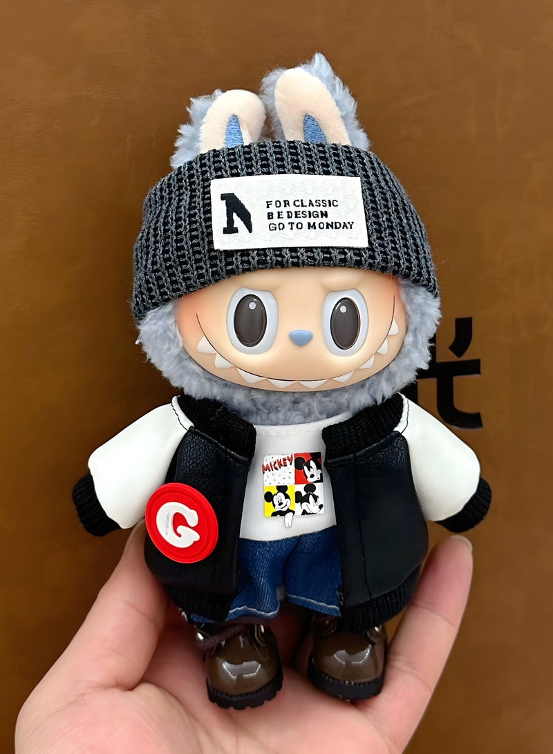 ملابس لابوبو - طقم لابوبو، مجموعة أنيقة لدمى لابوبو، ملابس دمى بطول 17 سم مناسبة لملحقات دمى لابوبو