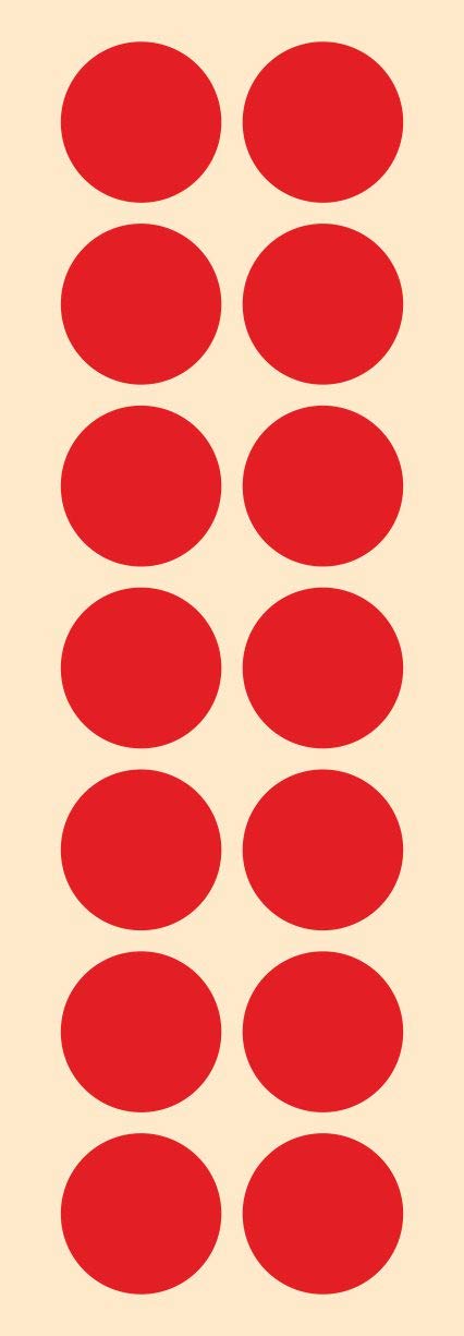 Crazy Sutra 25mm Dots Sticker Paper Round Circle Blank Labels Self Adhesive Red Color (1000pc). - Image 4