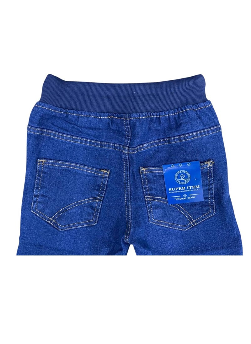 Kids Denim Elasticated Waist Joggers Pants With Open Hem - pzsku/Z178E61C74F226712EA55Z/45/_/1737642411/06ac7b63-d8a8-4d6a-b471-e6609da80f1a