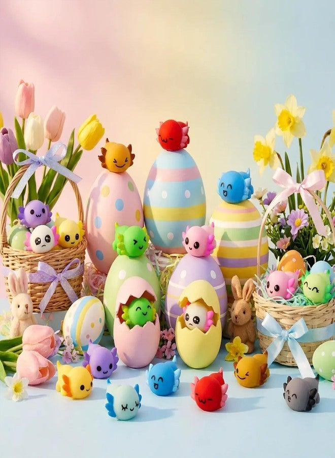 eowvsio 36Pcs Axolotl mochi Toys for Kids,Axolotl Mochi Squishy Bulk,Bulk Stress Relief Fidget Toy for Kids Boys Girls Party Favors Novelty Prizes - Image 2