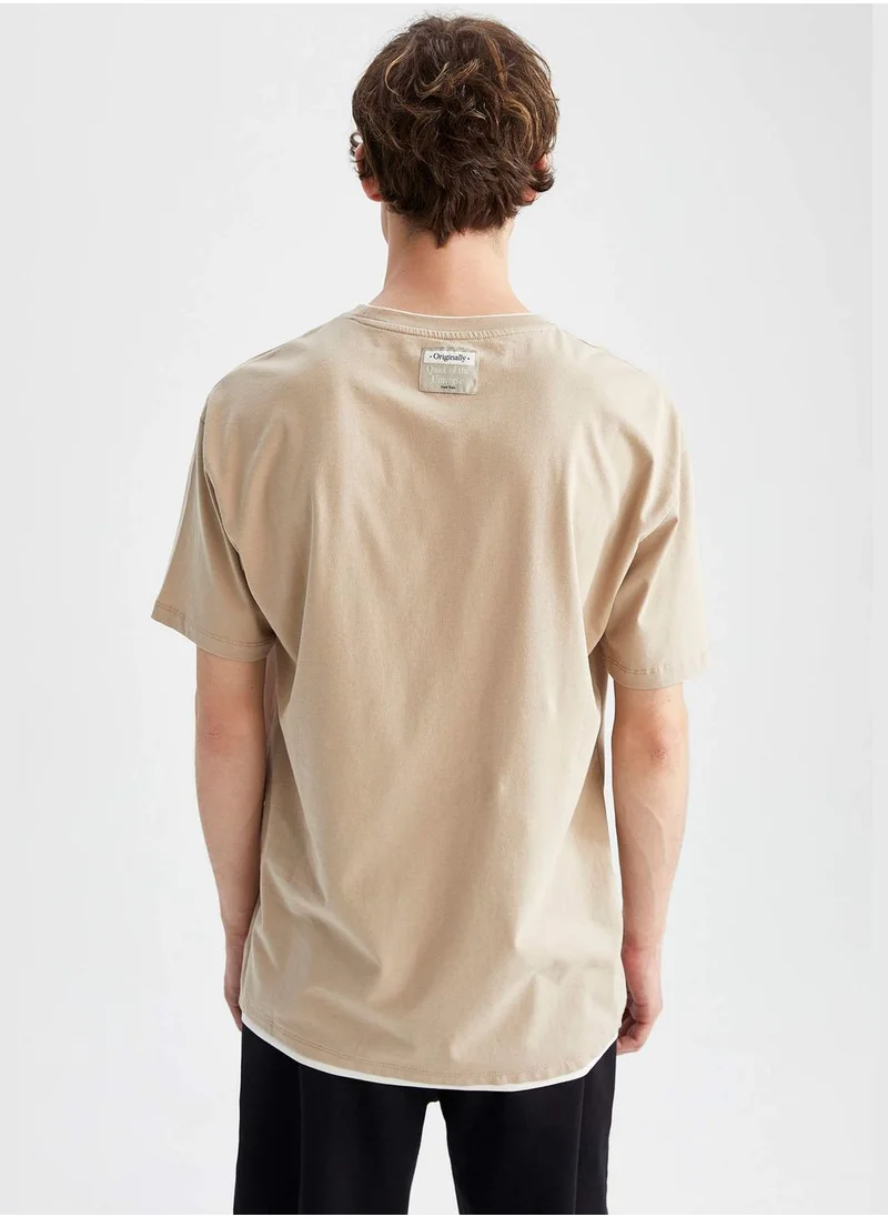 DeFacto Boxy Fit Shorts Sleeve T-Shirt