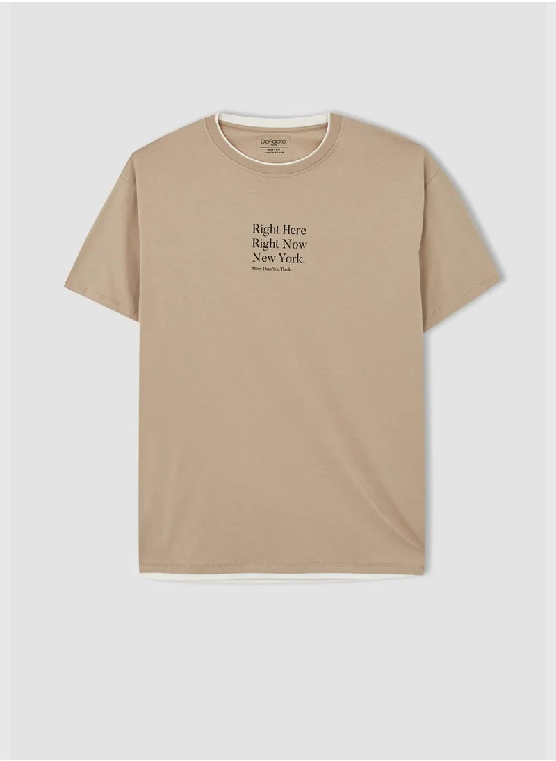 DeFacto Boxy Fit Shorts Sleeve T-Shirt