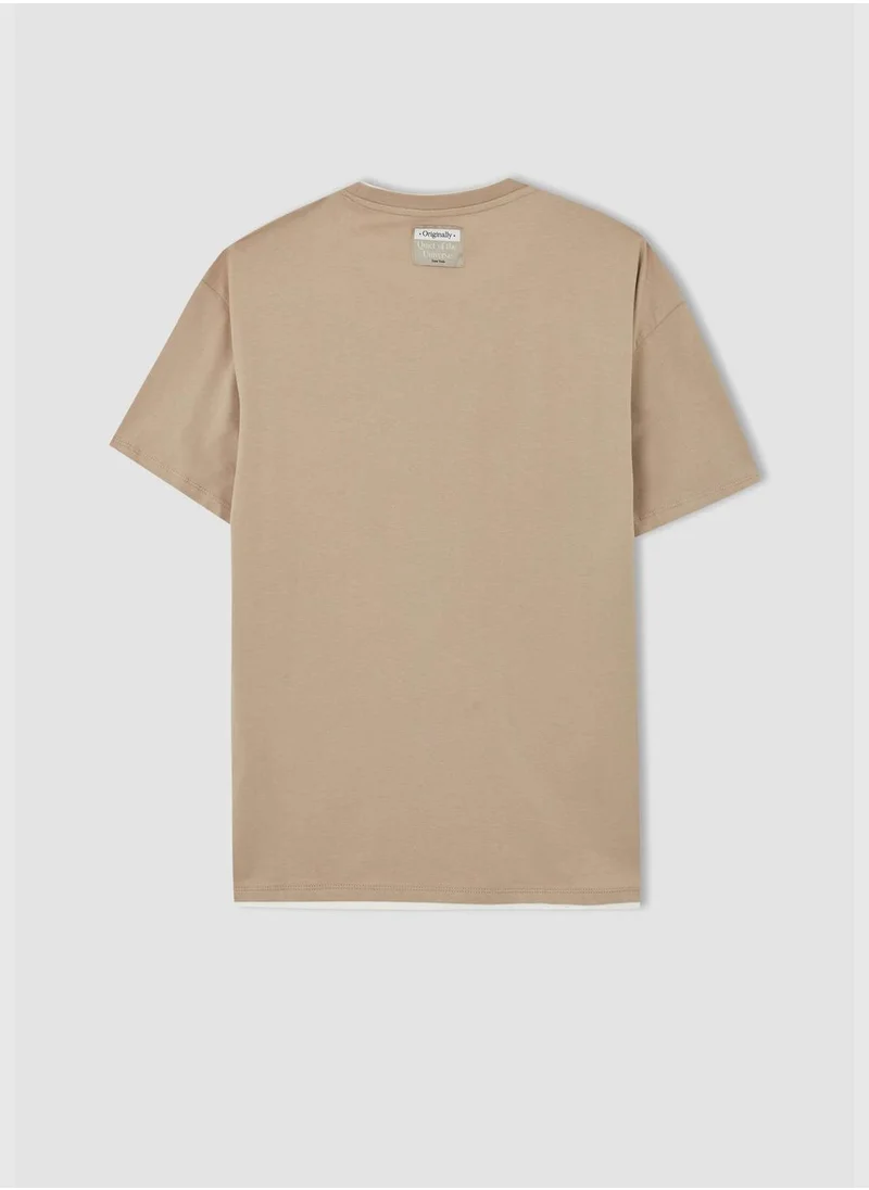 DeFacto Boxy Fit Shorts Sleeve T-Shirt