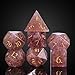 UDIXI Strawberry Quartz Gemstone Dice Set Stone DND Dice Set for Role Playing Games Strawberry Quartz - Image 4