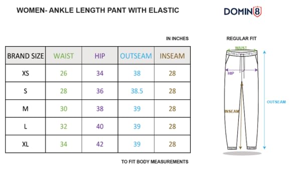 DOMIN8 Women's Elastic Waist Solid Training Black Regular Trackpant with Pockets (M), Size_30 - Image 3