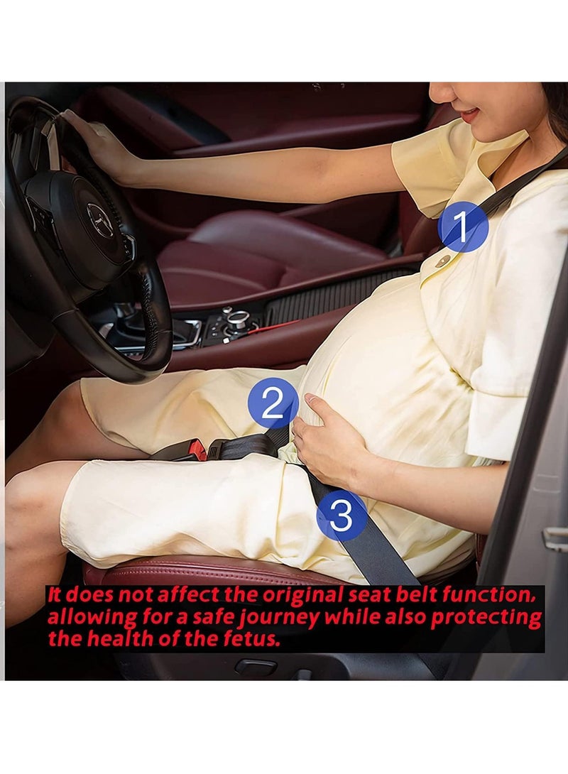 SYOSI Pregnancy Seat Belt Adjuster Seat Bump Strap for Pregnant Women Prevent Abdomen Compression and Protect Belly Pregnancy Must Haves Maternity Seat Cover Belt for Expectant Mothers Black - Image 5