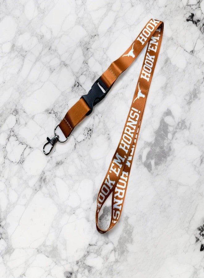 Desert Cactus University of Texas Lanyard Car UT Longhorns Keys ID Badge Holder Keychain Detachable Breakaway Snap Buckle (Orange - Hook 'Em/Longhorn) - Image 5