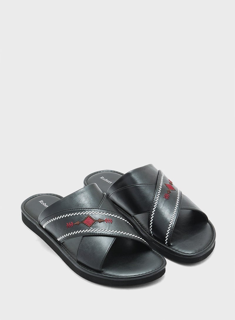 Robert Wood Embroidered Traditional Arabic Sandals - Image 2