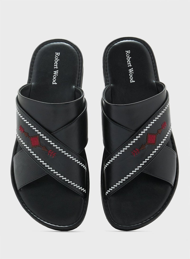 Robert Wood Embroidered Traditional Arabic Sandals - Image 4
