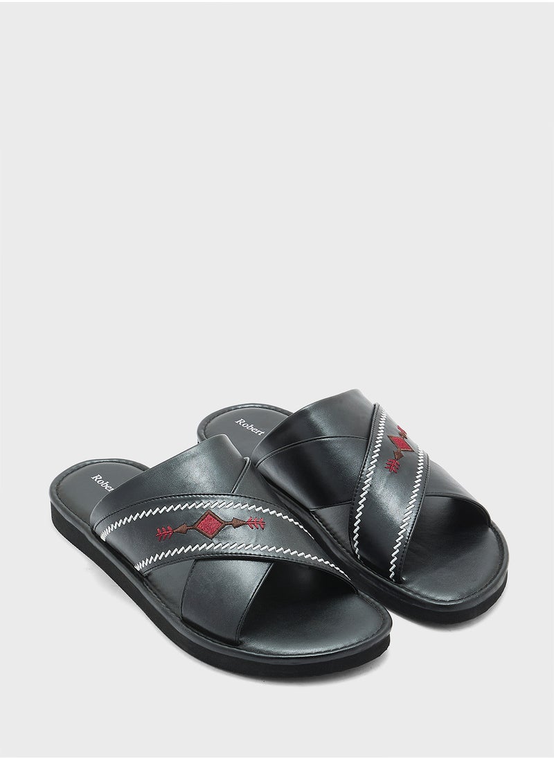 Robert Wood Embroidered Traditional Arabic Sandals  - Image 1