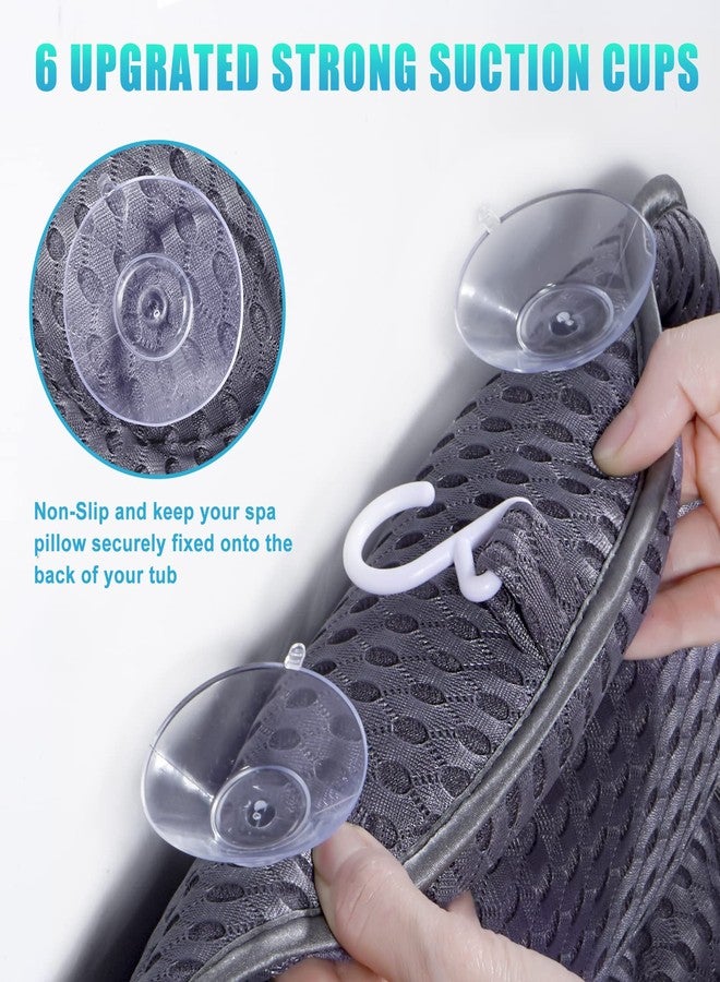 Fitheaven Bath Pillow, Tub Pillow for Bathtub with Strong Non-Slip Suction Cups and Comfortabl 3D AirMesh Bath Pillow for Women &Man - Image 2