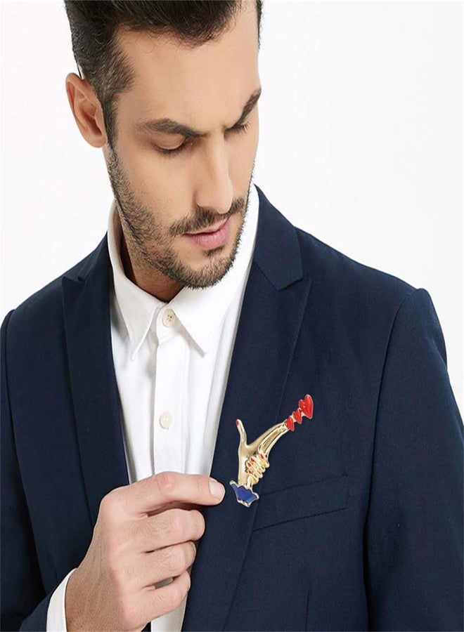 بروش عيد الحب من RLHRNDE للنساء والرجال، بروش رائع على شكل ملاك الحب، تفاحة، ضفدع، بروش إيماءة إطلاق الحب، إكسسوارات أنيقة للبدلات وربطات العنق، تصميم آرت ديكو، مجوهرات زركونيا مكعبة مقلدة، هدية مثالية لعشاق المجوهرات من النساء (إيماءة إطلاق الحب). - Image 4