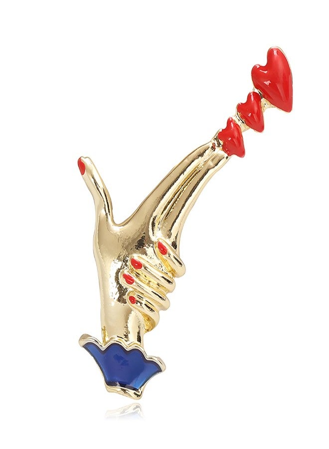 بروش عيد الحب من RLHRNDE للنساء والرجال، بروش رائع على شكل ملاك الحب، تفاحة، ضفدع، بروش إيماءة إطلاق الحب، إكسسوارات أنيقة للبدلات وربطات العنق، تصميم آرت ديكو، مجوهرات زركونيا مكعبة مقلدة، هدية مثالية لعشاق المجوهرات من النساء (إيماءة إطلاق الحب). - Image 1